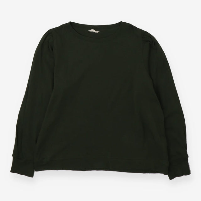Hush Khaki Ruffle Sleeve Long Sleeve Cotton Tee