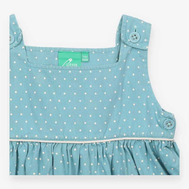 Pinafore blue white spotted
