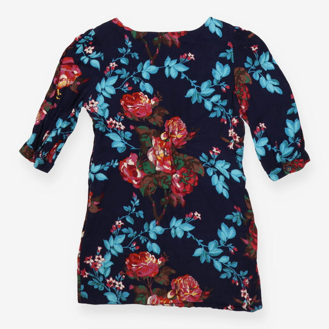 Navy Floral Long Sleeve Mini Dress