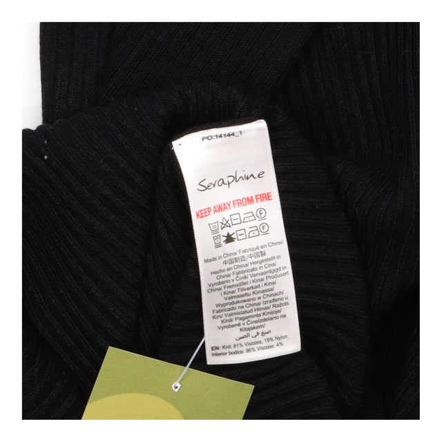 Dress Black Ribbed Knit Layered Midi Maternity