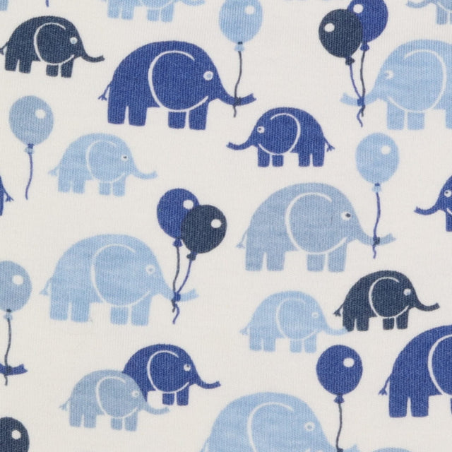Sleep sack with arms blue elephants with balloons
