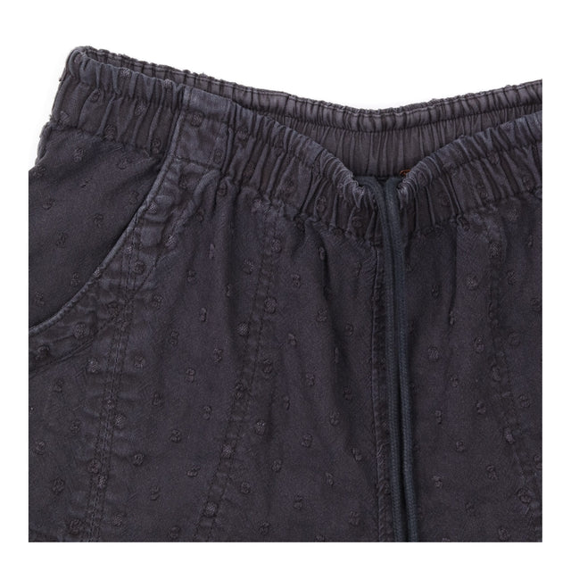 Shorts Black Eyelet Embroidered Cotton Blend Boho