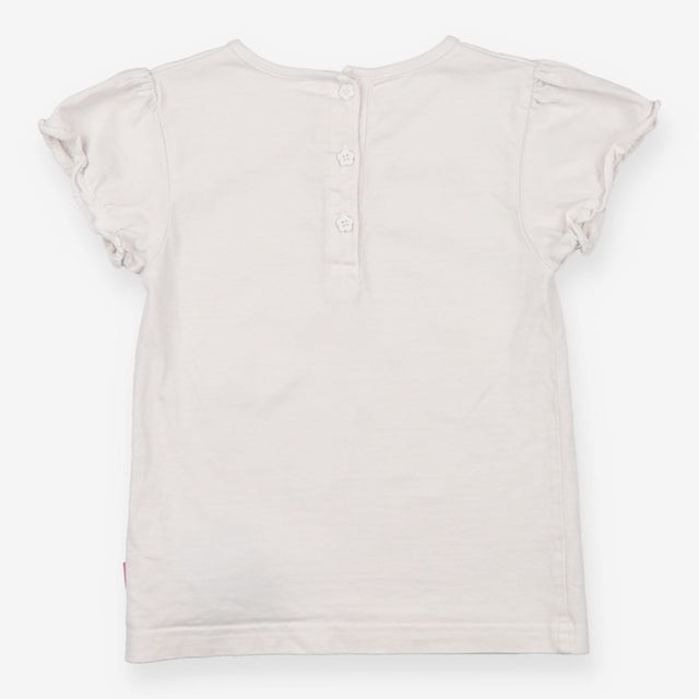 White T-shirt Frill Sleeves
