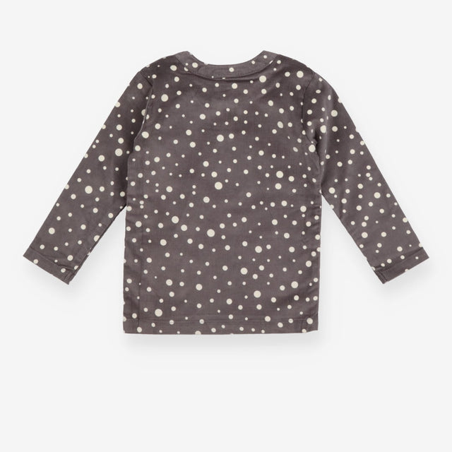 T-shirt grey cord scatter dots