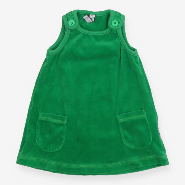 Dress Pinafore Green Velour
