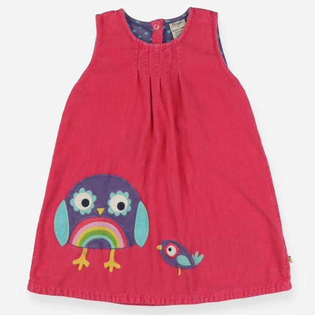 Pinafore cord purple Owl