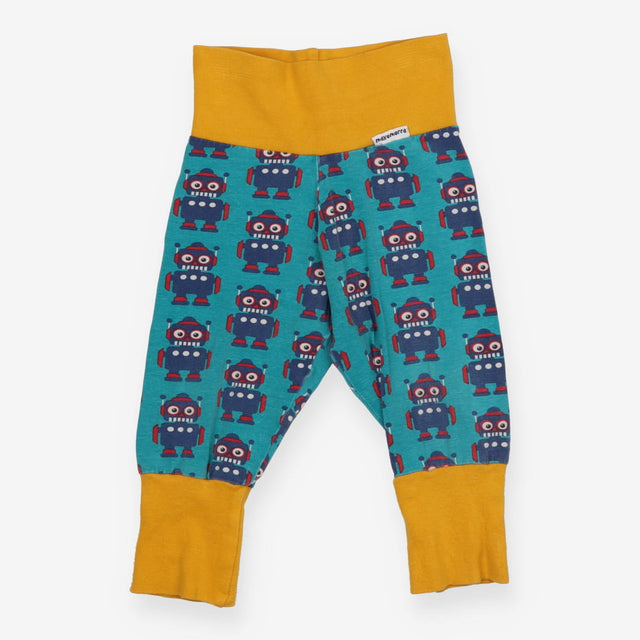 Parsnip Pants Green with Blue Robots