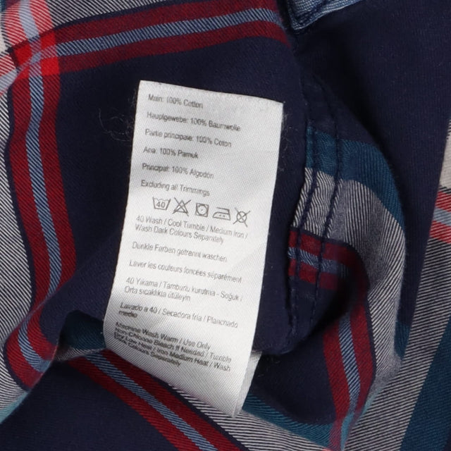 Shirt long sleeve green and red tartan with pocket