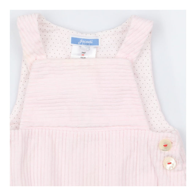 Pink ribbed dungarees
