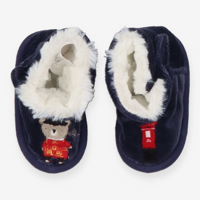 Navy guard bear slipper booties