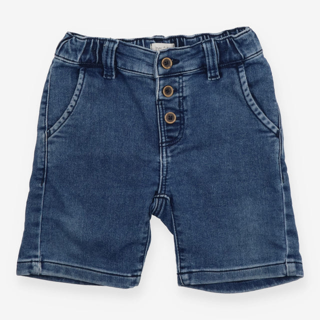 Light Blue Denim Short with buttons front and back