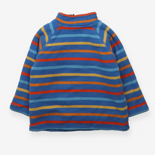 Blue Striped Fleece Sweater