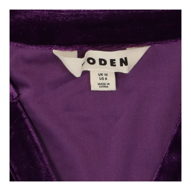 Blouse purple velour with bell sleeves