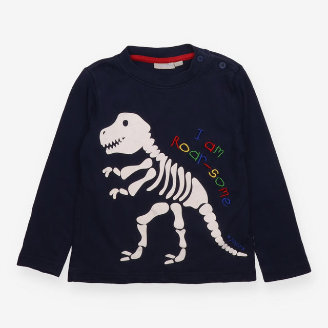 T-shirt long sleeved navy dinosaurs fossil