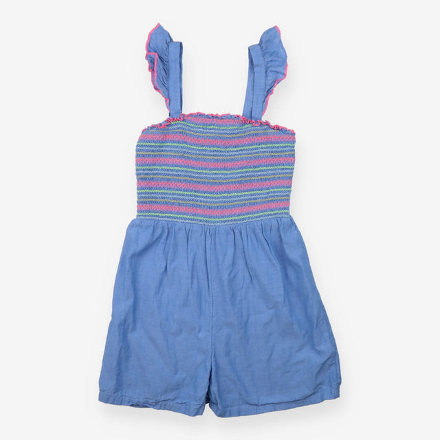 Playsuit chambray neon smocked