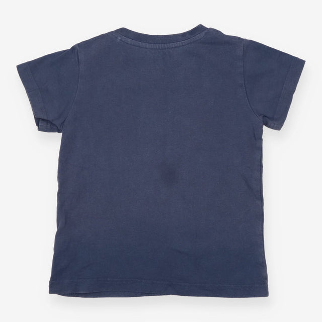 T-Shirt Blue Sleeping Dinosaur Applique