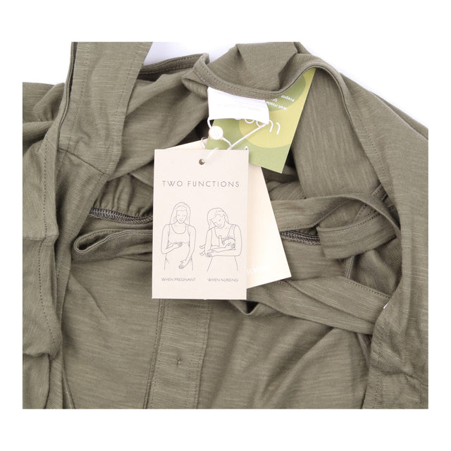 Maternity Dress Khaki Green Sleeveless Ankle Lengt