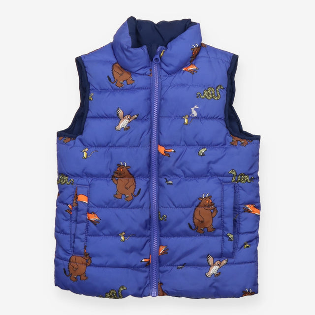 Reversible gilet padded navy and blue Gruffalo