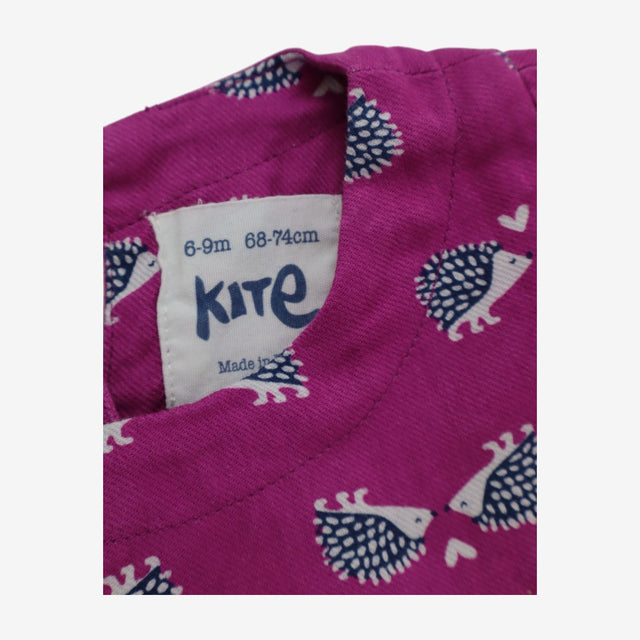 Blouse Pink with Blue Hedgehogs