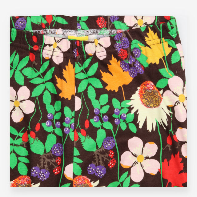 Leggings Brown Autumn Flowers