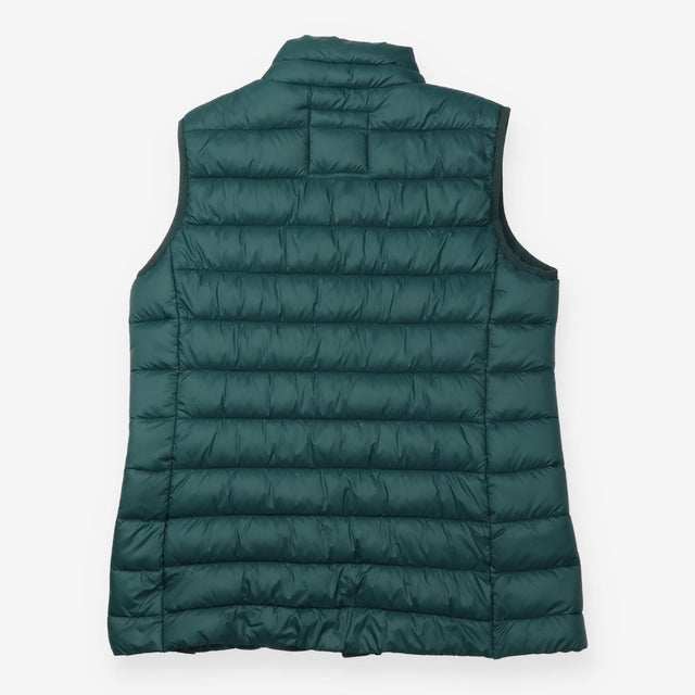 Padded Gilet Bottle Green Lightweight Zip Front