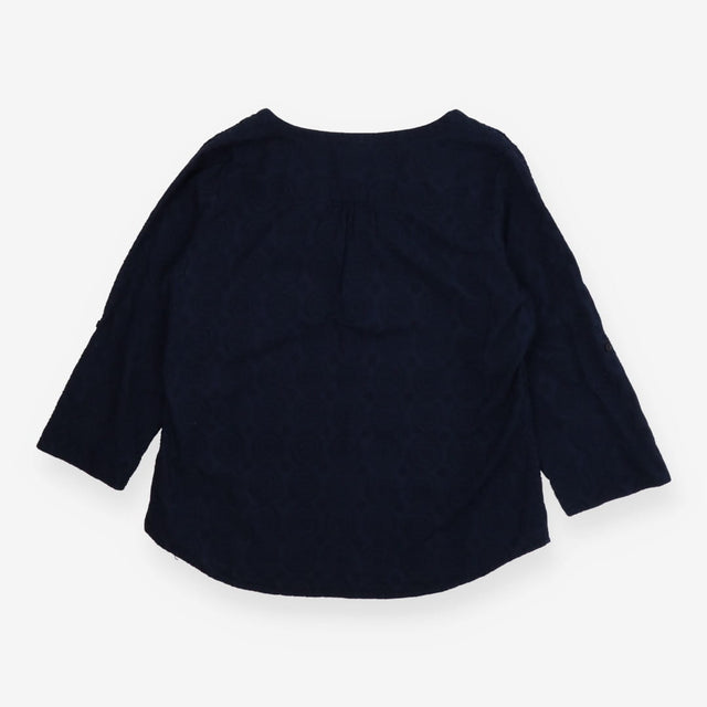 Navy Broderie Anglaise Cotton Tunic – Button Front
