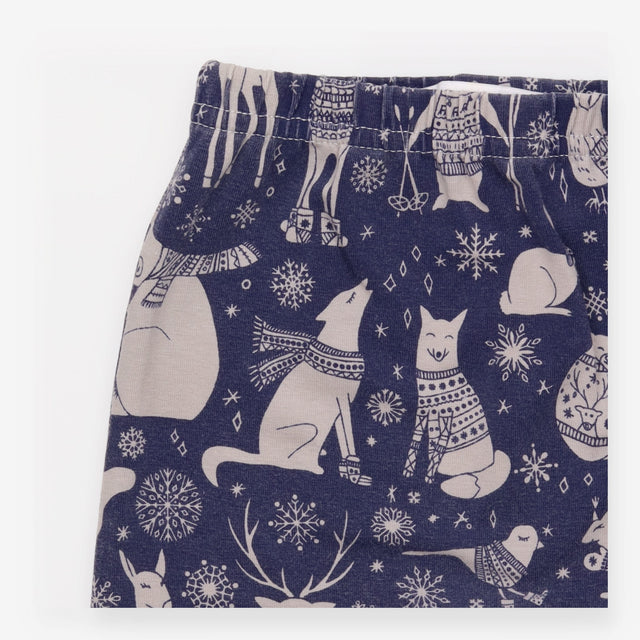 Legging Navy Festive Woodland