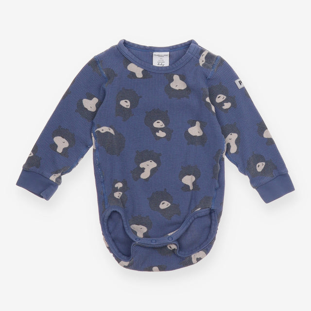 Bodysuit long sleeved blue bear