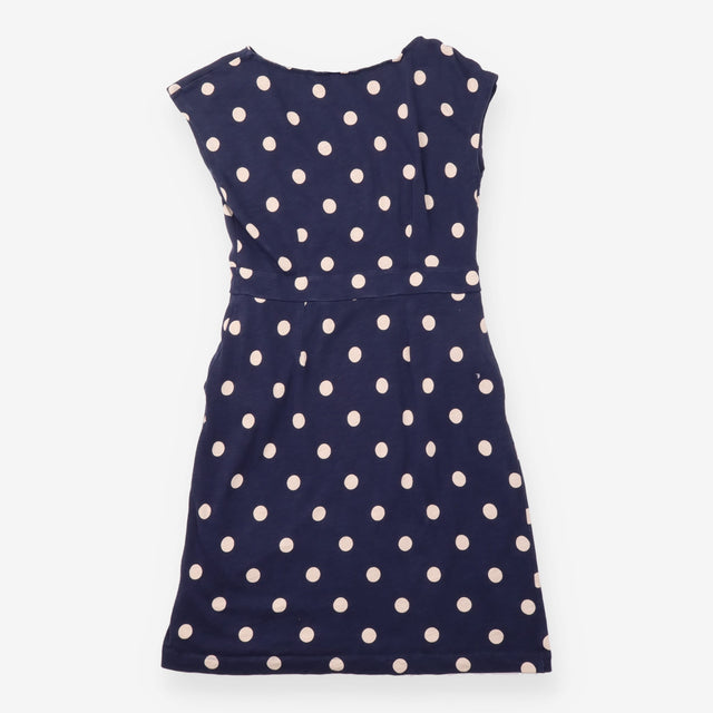 Dress Navy Blue Polka Dot Sleeveless Cotton Jersey