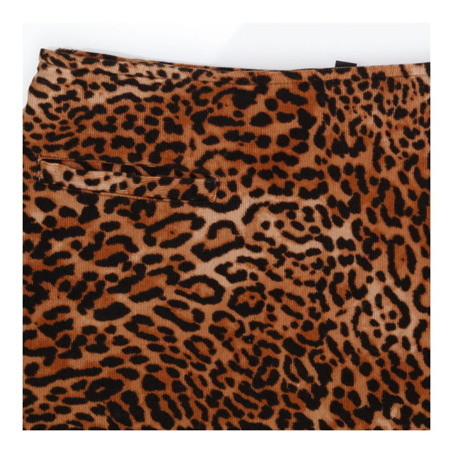 Leopard Print Mini Cord Wrap Skirt