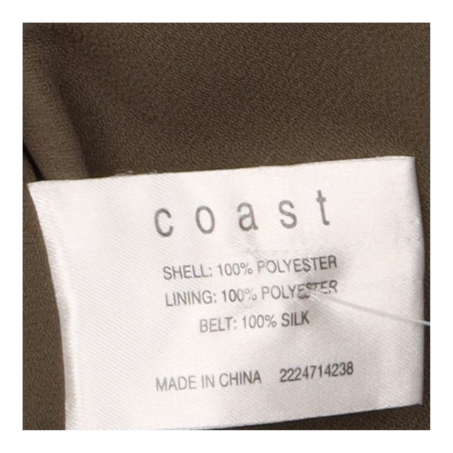 Dress Short Sleeve Embellished Sequin Pleated Taup