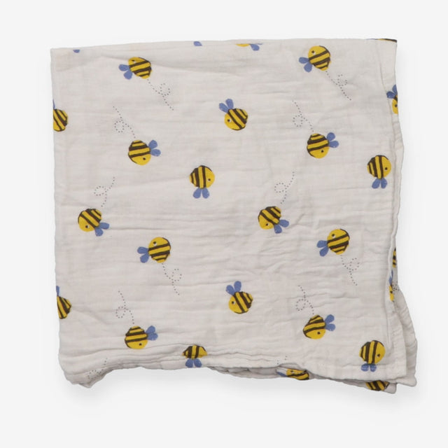 White Bumble Bees Muslin