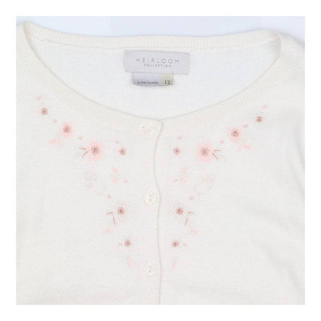 Cardigan cream embroidered flowers