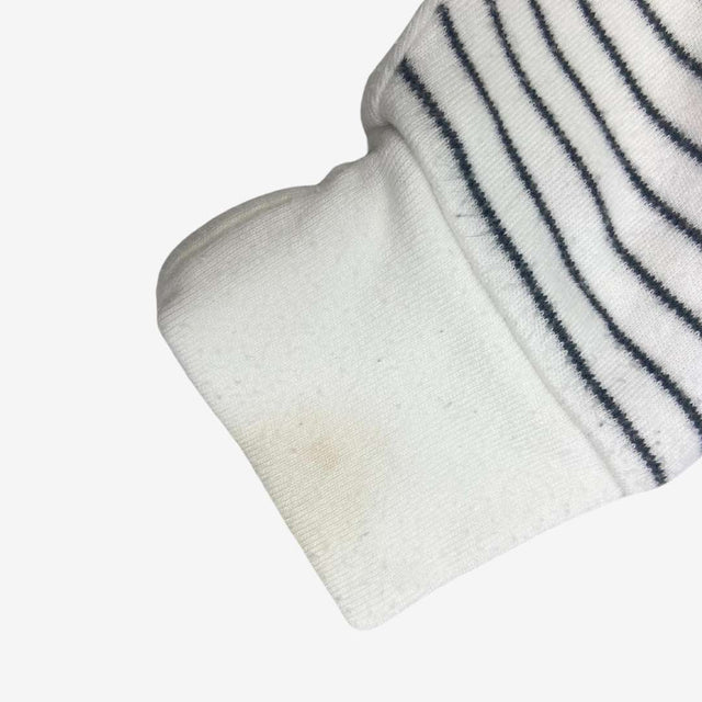 White with grey stripe baby joggers