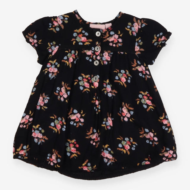 Dress Short Sleeve Navy Flower Print