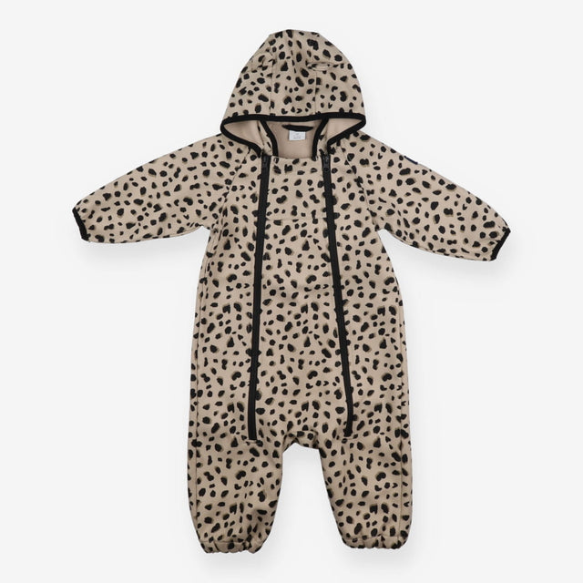 Overall beige leopard print