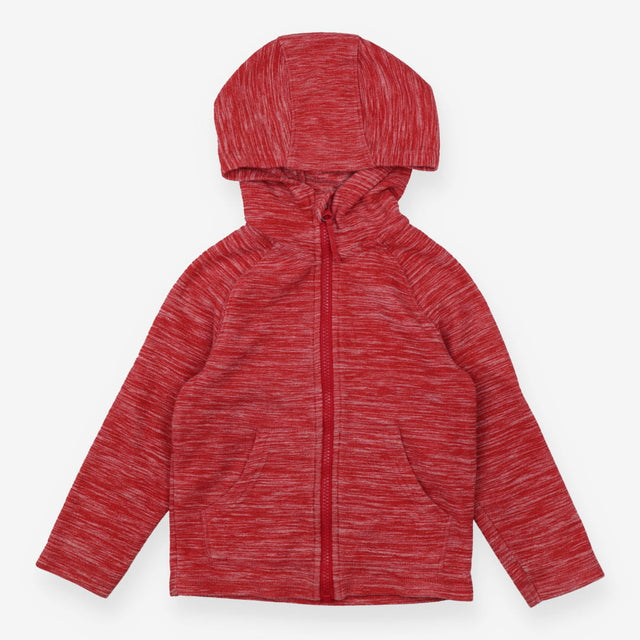 Hoodie fleece red stripey effect