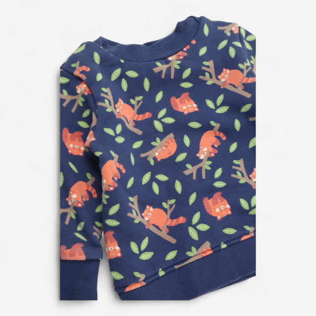 Sweatshirt Jersey navy with Red Panda