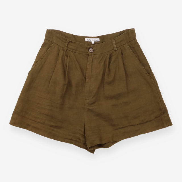 Olive Green 100% Linen High Waisted Ta