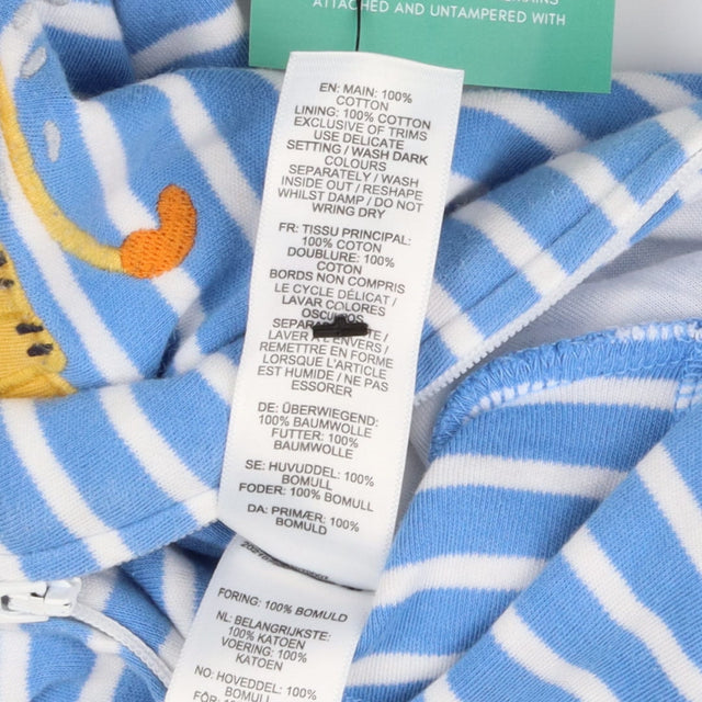 Blue and White Stripe Lion Sleepsuit