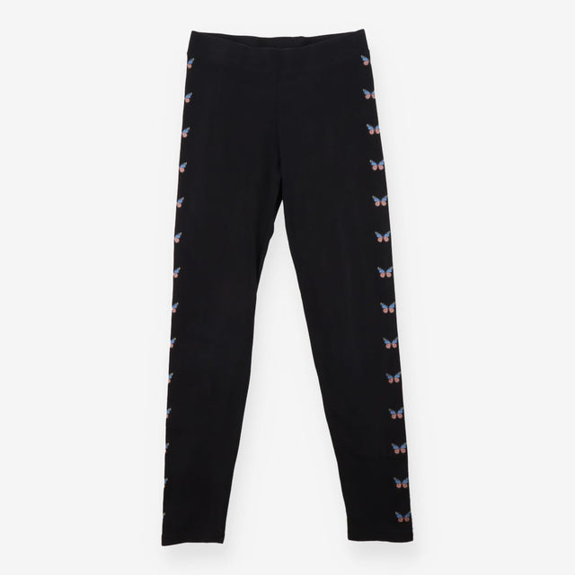 Leggings Black with Pink, Blue and yellow Butterfl