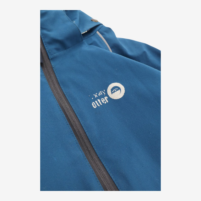 Blue rain coat