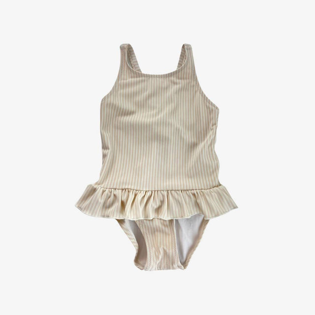 Pale Pink Stripe Swimsuit