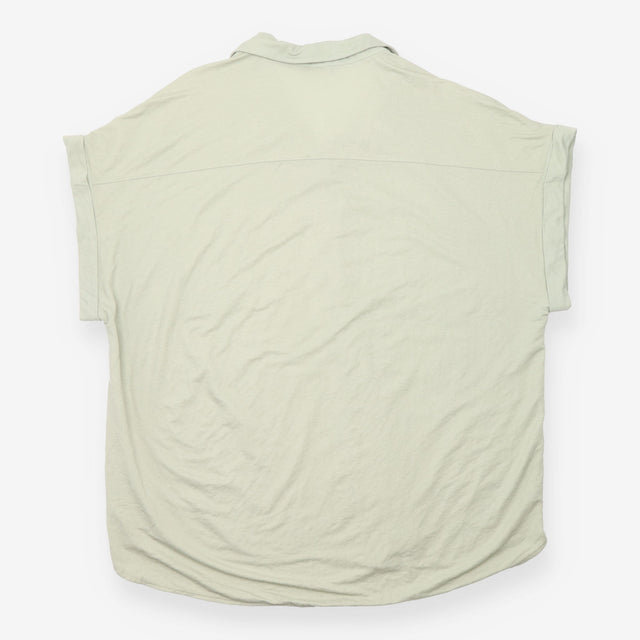 Oversized Shirt Apple Green Short Sleeve