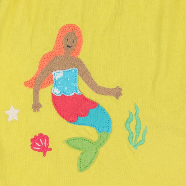 Frill Sleeve Top yellow mermaid