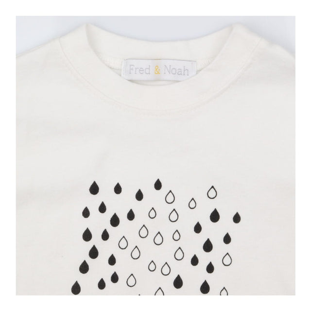 T Shirt White with Black and White Water Drops