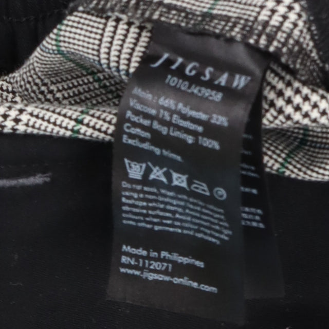 Straight leg houndstooth checked trousers