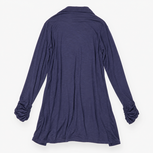 Navy Blue Lightweight Open Front Longline Cardigan