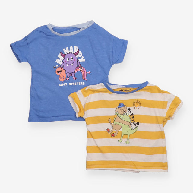 Blue Monsters and Striped Dog with Croc T-shirt