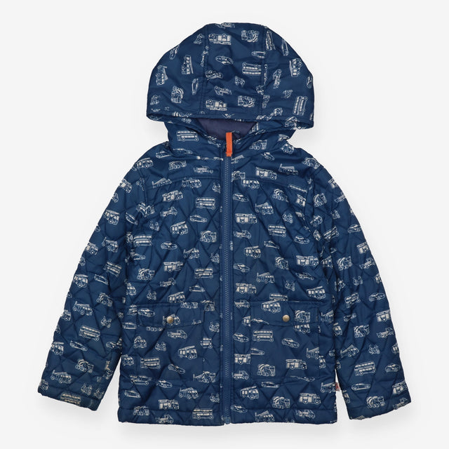 Jacket quilted navy vehicle